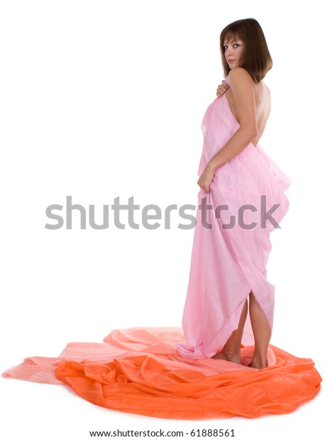 Naked Girl Color Tissue On White Stock Photo Shutterstock