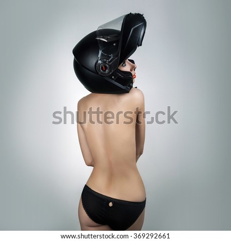 motorcycle helmets with naked women art Man fucks self