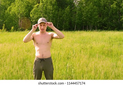 Naked Guy Pants Cap Stands On Stock Photo Shutterstock