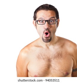 Naked Man Surprise Expression Foto Stock Shutterstock