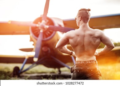 Boy air force muscular male masculine shirtless military 