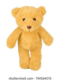 Naked Standing Teddy Bear Doll Isolated Stock Photo