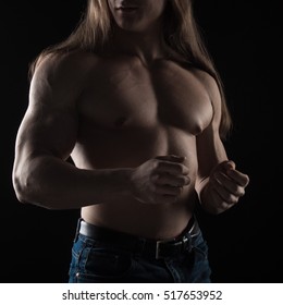 Naked Torso Male Bodybuilder Athlete Long Stock Photo Shutterstock