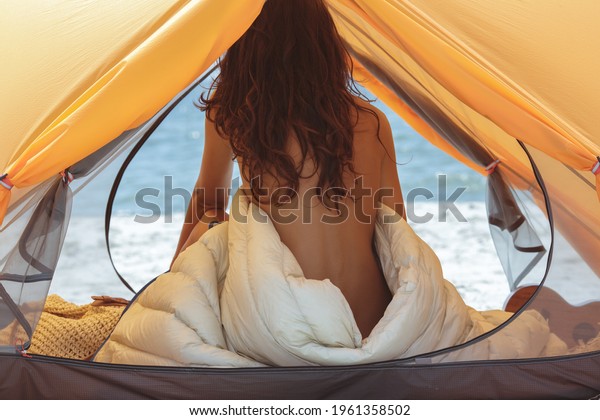 Nude Girl Camping