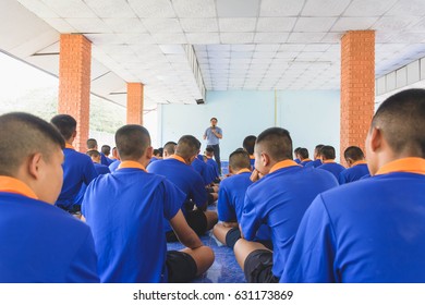 Nakhonsawan Thailand, 5 Apirl 2017: Visit Youth And Do Activities Together In Dept Of Corrections Juvenile Detention Center.