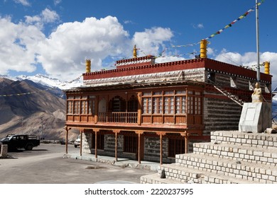 Nako, Himachal Pradesh India- September 26 2022: The New Nako Monastery Is A Place Of Special Interest To Tourists. 