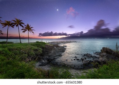 Namalu Bay At Night, Maui, Hawaii