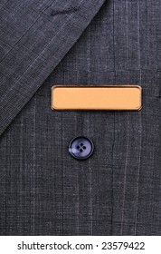 Name Tag On The Business Suit