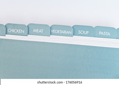 Named Tabs On A Recipe Card Box