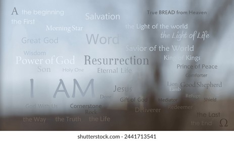 I AM - names of Jesus - Easter poster