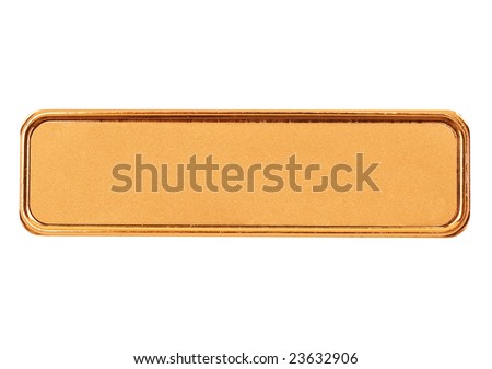 nametag isolated on white