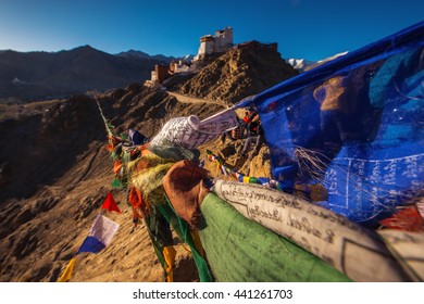 Namgyal Tsemo Monastery With Blue Sky, Leh Ladakh