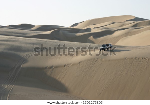 NAMIB DESERT, NAMIBIA - 10 MARCH 2012: Covering nearly\
50 000 square kilometres, the Namib-Naukluft Park allows for\
unforgettable, guided self-drive safaris that include much of the\
Namib desert.  