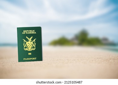 Namibian Passport On Sand Beach Namibian Stock Photo (Edit Now) 2125105487