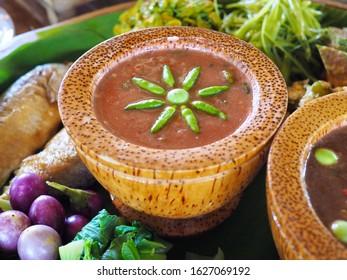 Namprik Kapi Traditional Southeast Asian Appetizer Stock Photo