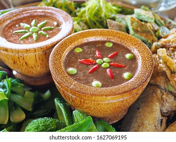 Namprik Kapi Traditional Southeast Asian Appetizer Stock Photo