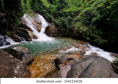 Namtok Krathing Waterfall Originating Khitchakut Mountain Stock Photo ...