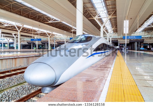 NANCHANG,
CHINA - JUNE 10, 2018: Nanchang West Railway Station is an
important comprehensive transportation hub in Nanchang City and an
important part of the Nanchang Railway
Hub.