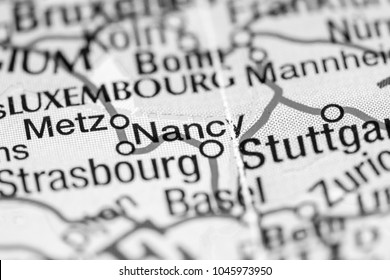 Nancy. France On A Map