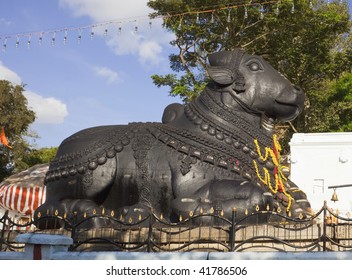 Nandi The Bull At Chamundi Hill Near Mysore Karnataka India