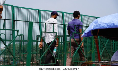 Nangloi, Delhi, India- 24 August 2022:two People Walking Together Image