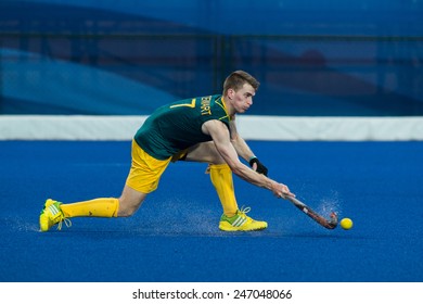 NANJING, CHINA-AUGUST 20: Nathaneal Stewear Of Australia Hockey Team In Action During Day 4 Match Of 2014 Youth Olympic Games On August 20, 2014 In Nanjing, China.