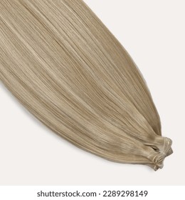 Nano Weft Weave Hair Extensions Genius Weft Real Human Blonde Hair - Shutterstock ID 2289298149