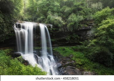 Nantahala National Forest Dry Falls Blue Ridge Mountains Waterfall Scene Forest Nature - Powered by Shutterstock