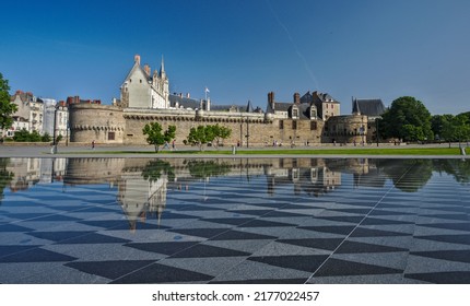 Nantes, France - May 2, 2022:The Château Des Ducs De Bretagne ( Castle Of The Dukes Of Brittany).residence Of The Dukes Of Brittany Between The 13th And 16th Centuries,Today The Nantes History Museum.