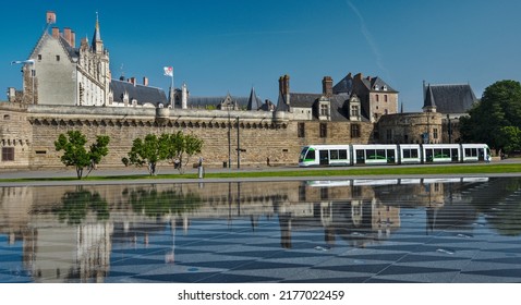 Nantes, France - May 2, 2022:The Château Des Ducs De Bretagne ( Castle Of The Dukes Of Brittany).residence Of The Dukes Of Brittany Between The 13th And 16th Centuries,Today The Nantes History Museum.