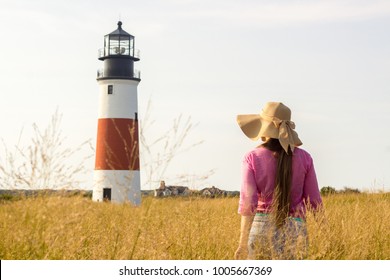 Nantucket Lighthouse During Summertime