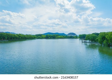 Nanyang Lake And Sky In Qingzhou, China