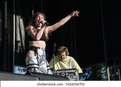 NAPA, CA - MAY 24, 2019: Sylvan Esso In Concert At BottleRock Napa Valley In Napa, CA 