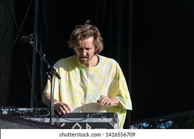 NAPA, CA - MAY 24, 2019: Sylvan Esso In Concert At BottleRock Napa Valley In Napa, CA 