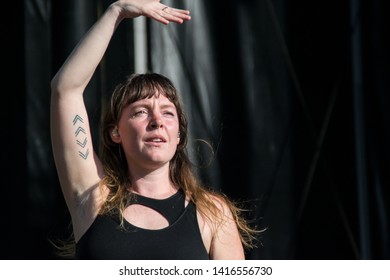 NAPA, CA - MAY 24, 2019: Sylvan Esso In Concert At BottleRock Napa Valley In Napa, CA 