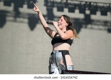 NAPA, CA - MAY 24, 2019: Sylvan Esso In Concert At BottleRock Napa Valley In Napa, CA 