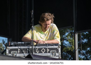 NAPA, CA - MAY 24, 2019: Sylvan Esso In Concert At BottleRock Napa Valley In Napa, CA 