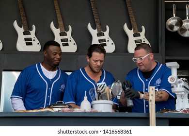 NAPA, CA - MAY 24, 2019: Graham Elliot, Ken Griffey Jr, Jake Peavy  In Concert At BottleRock Napa Valley In Napa, CA 