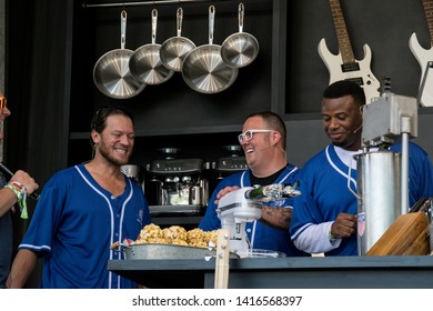 NAPA, CA - MAY 24, 2019: Graham Elliot, Ken Griffey Jr, Jake Peavy  In Concert At BottleRock Napa Valley In Napa, CA 