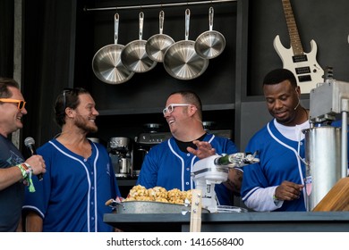 NAPA, CA - MAY 24, 2019: Graham Elliot, Ken Griffey Jr, Jake Peavy  In Concert At BottleRock Napa Valley In Napa, CA 