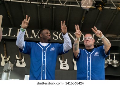 NAPA, CA - MAY 24, 2019: Graham Elliot, Ken Griffey Jr, Jake Peavy  In Concert At BottleRock Napa Valley In Napa, CA 