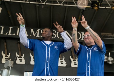 NAPA, CA - MAY 24, 2019: Graham Elliot, Ken Griffey Jr, Jake Peavy  In Concert At BottleRock Napa Valley In Napa, CA 