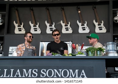 NAPA, CA - MAY 24, 2019: Antoni Porowski, Ben McKee, Daniel Platzman At The Culinary Stage At BottleRock Napa Valley In Napa, CA 