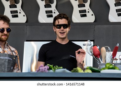 NAPA, CA - MAY 24, 2019: Antoni Porowski, Ben McKee, Daniel Platzman At The Culinary Stage At BottleRock Napa Valley In Napa, CA 