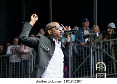 NAPA, CA - MAY 25, 2018: Trombone Shorty And Orleans Avenue In Concert At BottleRock Napa Valley In Napa, CA