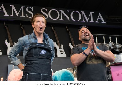 NAPA, CA - MAY 25, 2018: Duff Goldman And Shaun White At BottleRock Napa Valley In Napa, CA