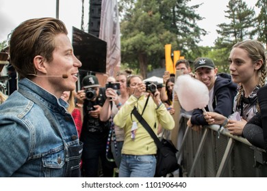 NAPA, CA - MAY 25, 2018: Duff Goldman And Shaun White At BottleRock Napa Valley In Napa, CA