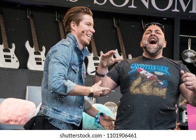 NAPA, CA - MAY 25, 2018: Duff Goldman And Shaun White At BottleRock Napa Valley In Napa, CA