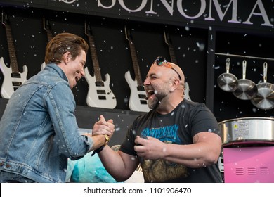 NAPA, CA - MAY 25, 2018: Duff Goldman And Shaun White At BottleRock Napa Valley In Napa, CA