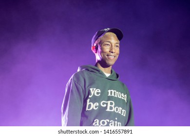 NAPA, CA - MAY 25, 2019: Pharrell Williams In Concert At BottleRock Napa Valley In Napa, CA